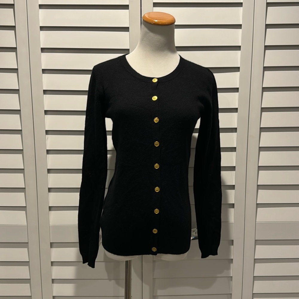 Gabriella Rossi NWT Cashmere Sweater Cardigan with Gold buttons